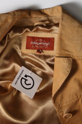 Γυναικείο δερμάτινο μπουφάν Montgomery, Μέγεθος M, Χρώμα  Μπέζ, Τιμή 24,90 €