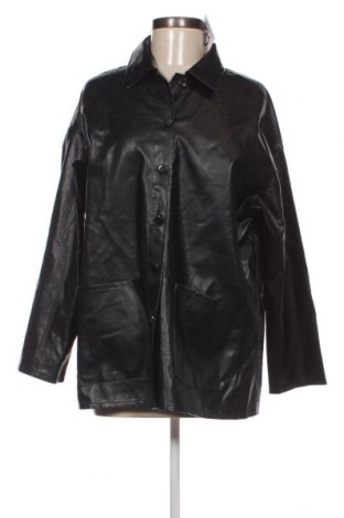 Γυναικείο δερμάτινο μπουφάν SHEIN, Μέγεθος S, Χρώμα Μαύρο, Τιμή 6,67 €
