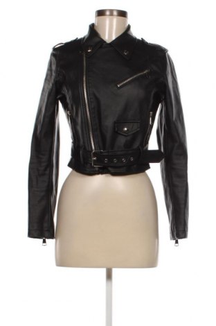 Dámská kožená bunda  SHEIN, Velikost S, Barva Černá, Cena  781,00 Kč