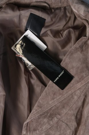 Damen Lederjacke Vero Moda, Größe L, Farbe Beige, Preis € 24,77