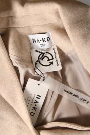 Dámský kabát  NA-KD, Velikost XS, Barva Béžová, Cena  1 365,00 Kč