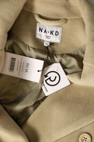 Дамско палто NA-KD, Размер XS, Цвят Зелен, Цена 97,00 лв.