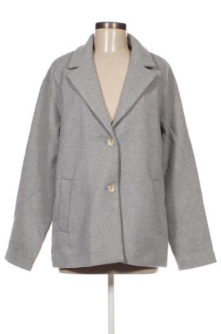Дамско палто Pieces, Размер L, Цвят Сив, Цена 25,65 лв.