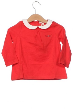 Детска блуза Du Pareil Au Meme, Размер 9-12m/ 74-80 см, Цвят Червен, Цена 9,75 лв.