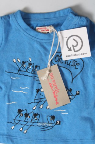 Παιδική μπλούζα Du Pareil Au Meme, Μέγεθος 2-3m/ 56-62 εκ., Χρώμα Μπλέ, Τιμή 4,42 €