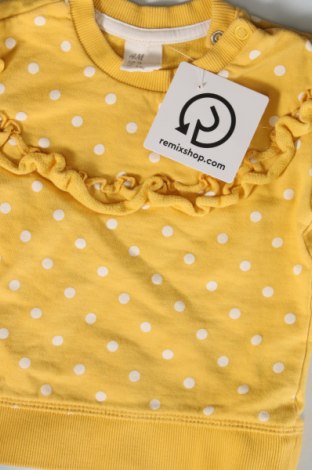 Bluză pentru copii H&M, Mărime 6-9m/ 68-74 cm, Culoare Galben, Preț 66,33 Lei
