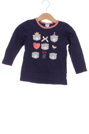 Детска блуза H&M, Размер 9-12m/ 74-80 см, Цвят Син, Цена 4,14 лв.