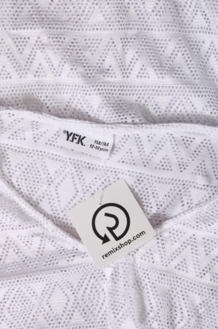 Детска блуза Y.F.K., Размер 12-13y/ 158-164 см, Цвят Бял, Цена 4,75 лв.