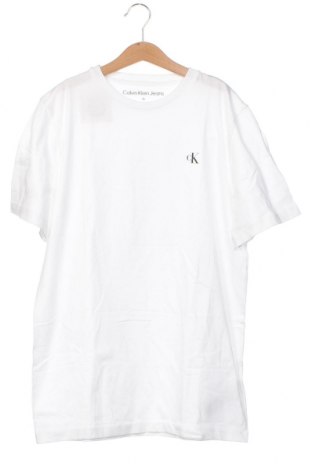 Детска тениска Calvin Klein Jeans, Размер 15-18y/ 170-176 см, Цвят Бял, Цена 69,00 лв.