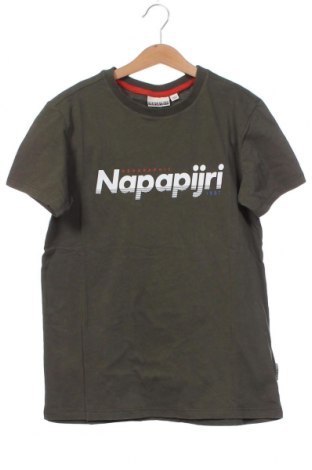 Детска тениска Napapijri, Размер 13-14y/ 164-168 см, Цвят Зелен, Цена 54,51 лв.
