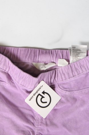 Pantaloni de catifea reiată, pentru copii H&M, Mărime 7-8y/ 128-134 cm, Culoare Mov, Preț 18,42 Lei
