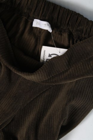Детски панталон Zara, Размер 13-14y/ 164-168 см, Цвят Зелен, Цена 31,00 лв.