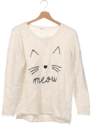Детски пуловер H&M, Размер 12-13y/ 158-164 см, Цвят Бял, Цена 8,40 лв.