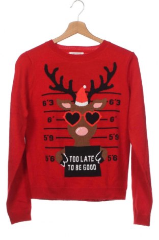 Детски пуловер H&M, Размер 12-13y/ 158-164 см, Цвят Червен, Цена 6,96 лв.