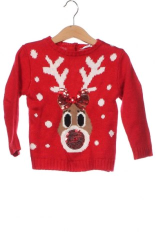 Детски пуловер Prenatal, Размер 2-3y/ 98-104 см, Цвят Червен, Цена 8,36 лв.