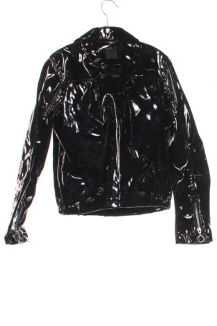 Kinder Lederjacke H&M, Größe 8-9y/ 134-140 cm, Farbe Schwarz, Preis 21,05 €