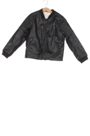 Dziecięca skórzana kurtka H&M, Rozmiar 7-8y/ 128-134 cm, Kolor Czarny, Cena 51,18 zł