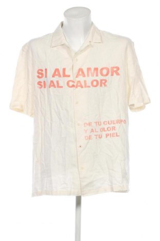 Ανδρικό πουκάμισο Desigual, Μέγεθος XXL, Χρώμα Εκρού, Τιμή 37,86 €