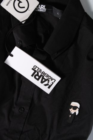 Ανδρικό πουκάμισο Karl Lagerfeld, Μέγεθος L, Χρώμα Μαύρο, Τιμή 102,58 €