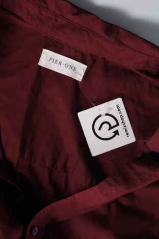 Ανδρικό πουκάμισο Pier One, Μέγεθος M, Χρώμα Κόκκινο, Τιμή 8,77 €