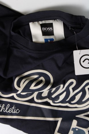 Мъжка тениска BOSS x Russell Athletic, Размер S, Цвят Син, Цена 105,00 лв.