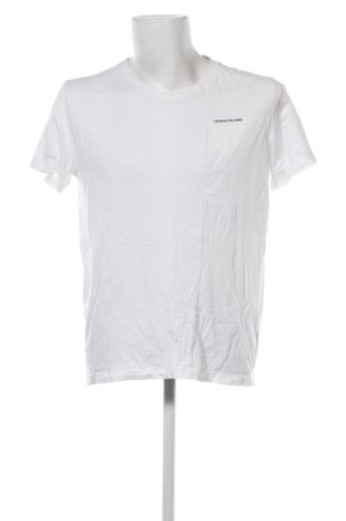 Męski T-shirt Calvin Klein Jeans, Rozmiar XL, Kolor Biały, Cena 141,38 zł
