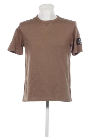 Herren T-Shirt Calvin Klein Jeans, Größe M, Farbe Braun, Preis 31,55 €