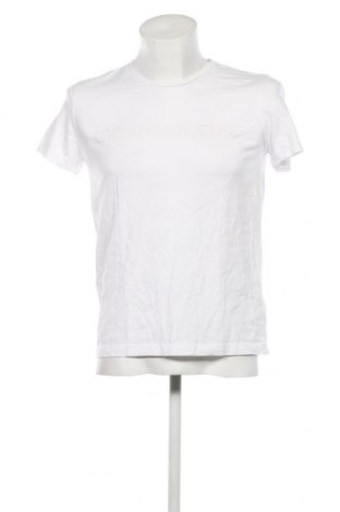 Herren T-Shirt Calvin Klein Jeans, Größe M, Farbe Weiß, Preis 28,39 €