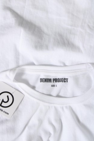 Мъжка тениска Denim Project, Размер L, Цвят Бял, Цена 29,00 лв.