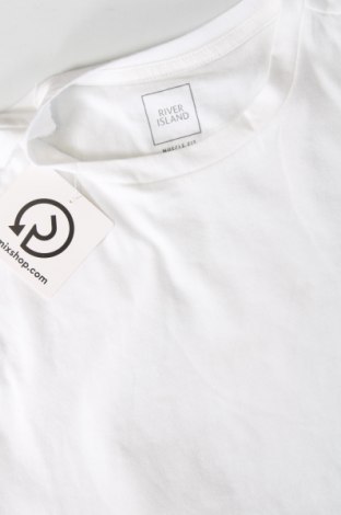 Herren T-Shirt River Island, Größe S, Farbe Weiß, Preis 5,53 €