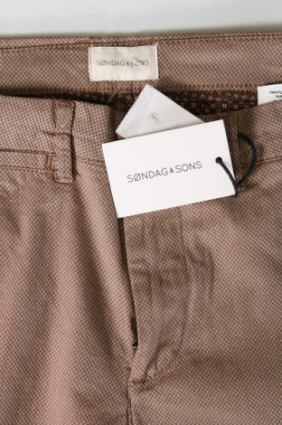 Мъжки панталон Sondag & Sons, Размер M, Цвят Кафяв, Цена 17,02 лв.