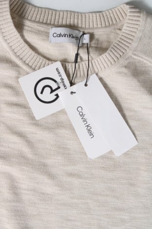 Ανδρικό πουλόβερ Calvin Klein, Μέγεθος L, Χρώμα  Μπέζ, Τιμή 91,75 €