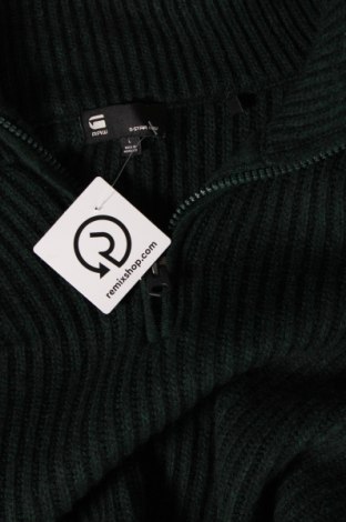 Мъжки пуловер G-Star Raw, Размер L, Цвят Зелен, Цена 36,04 лв.