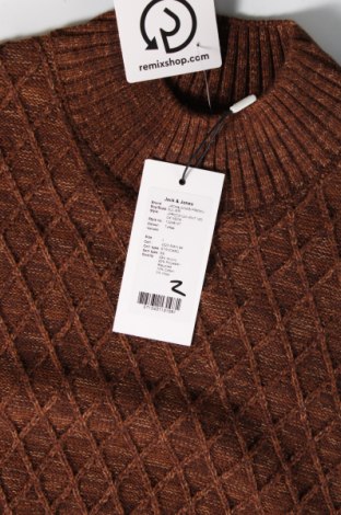 Мъжки пуловер Jack & Jones, Размер L, Цвят Кафяв, Цена 30,60 лв.