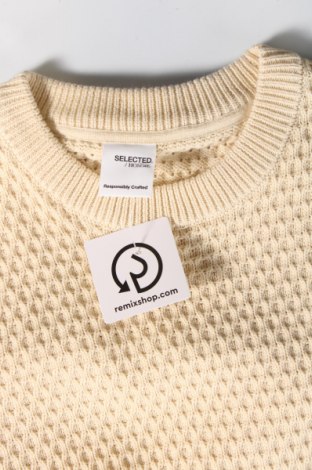 Ανδρικό πουλόβερ Selected Homme, Μέγεθος L, Χρώμα  Μπέζ, Τιμή 10,52 €