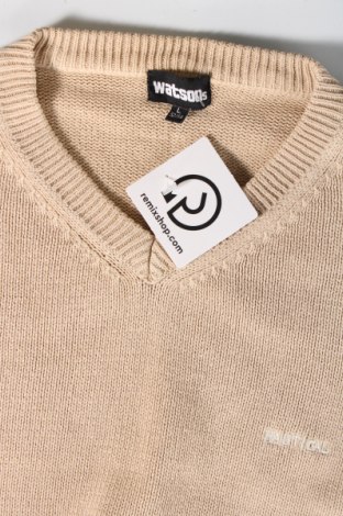 Ανδρικό πουλόβερ Watson's, Μέγεθος L, Χρώμα  Μπέζ, Τιμή 8,69 €