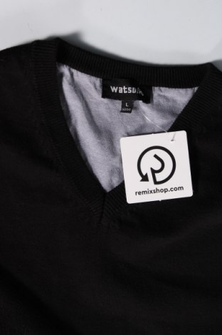 Ανδρικό πουλόβερ Watson's, Μέγεθος L, Χρώμα Μαύρο, Τιμή 15,35 €