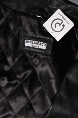 Ανδρικό δερμάτινο μπουφάν, Μέγεθος L, Χρώμα Μαύρο, Τιμή 16,55 €