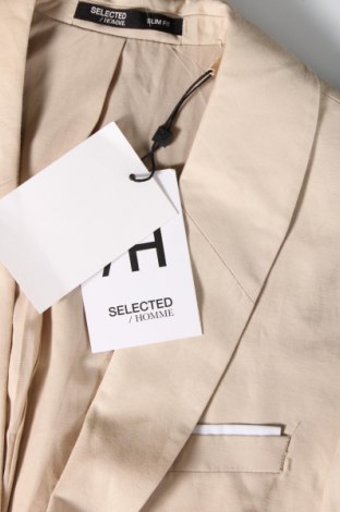 Ανδρικό σακάκι Selected Homme, Μέγεθος L, Χρώμα  Μπέζ, Τιμή 91,75 €