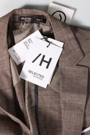 Ανδρικό σακάκι Selected Homme, Μέγεθος L, Χρώμα  Μπέζ, Τιμή 22,94 €