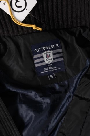 Ανδρικό μπουφάν Cotton&silk, Μέγεθος M, Χρώμα Μαύρο, Τιμή 19,02 €