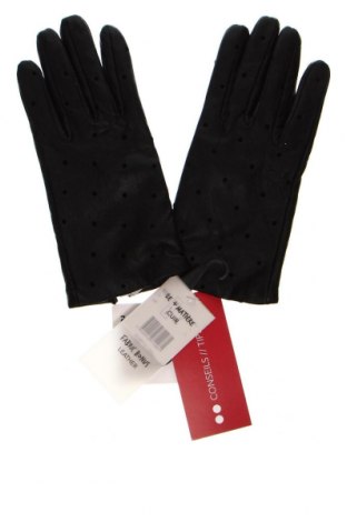 Ръкавици Camaieu, Цвят Черен, Цена 27,65 лв.