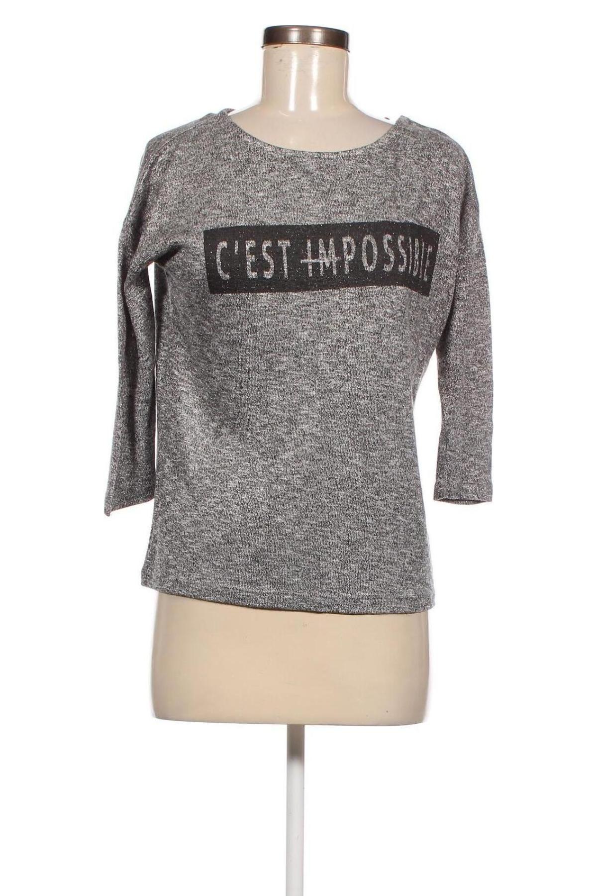 Γυναικεία μπλούζα Clockhouse, Μέγεθος M, Χρώμα Γκρί, Τιμή 8,22 €