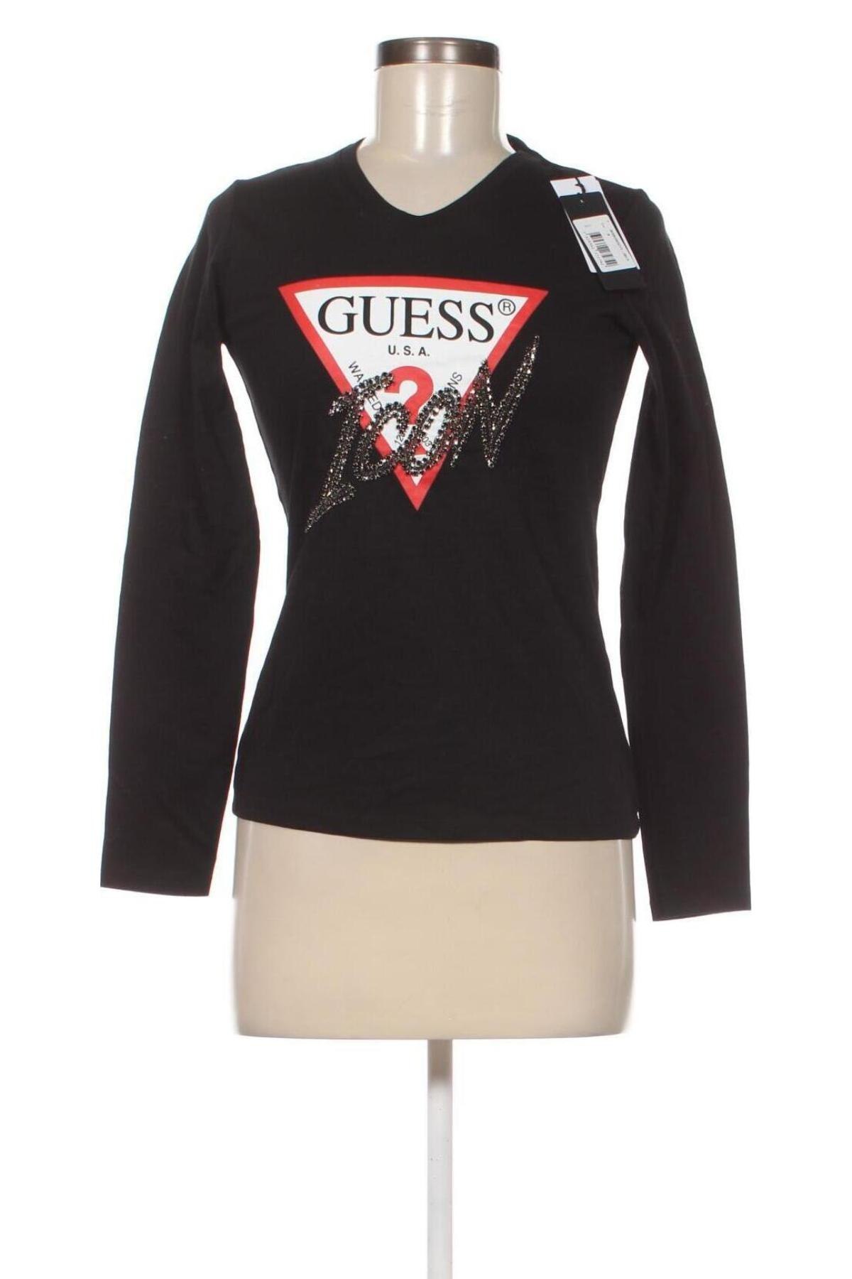 Bluzka damska Guess, Rozmiar S, Kolor Czarny, Cena 253,22 zł