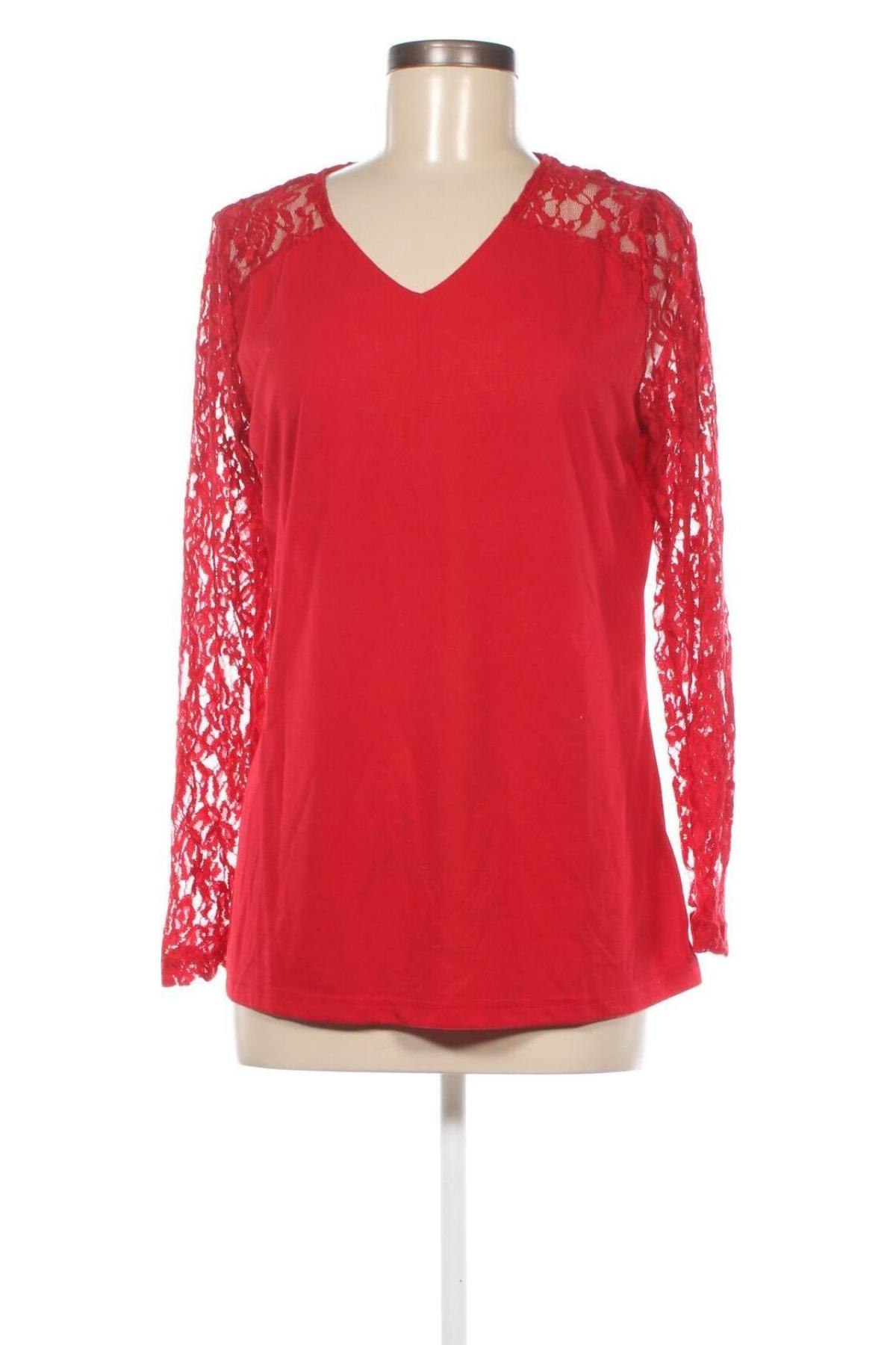 Γυναικεία μπλούζα Jean Pascale, Μέγεθος L, Χρώμα Κόκκινο, Τιμή 11,75 €