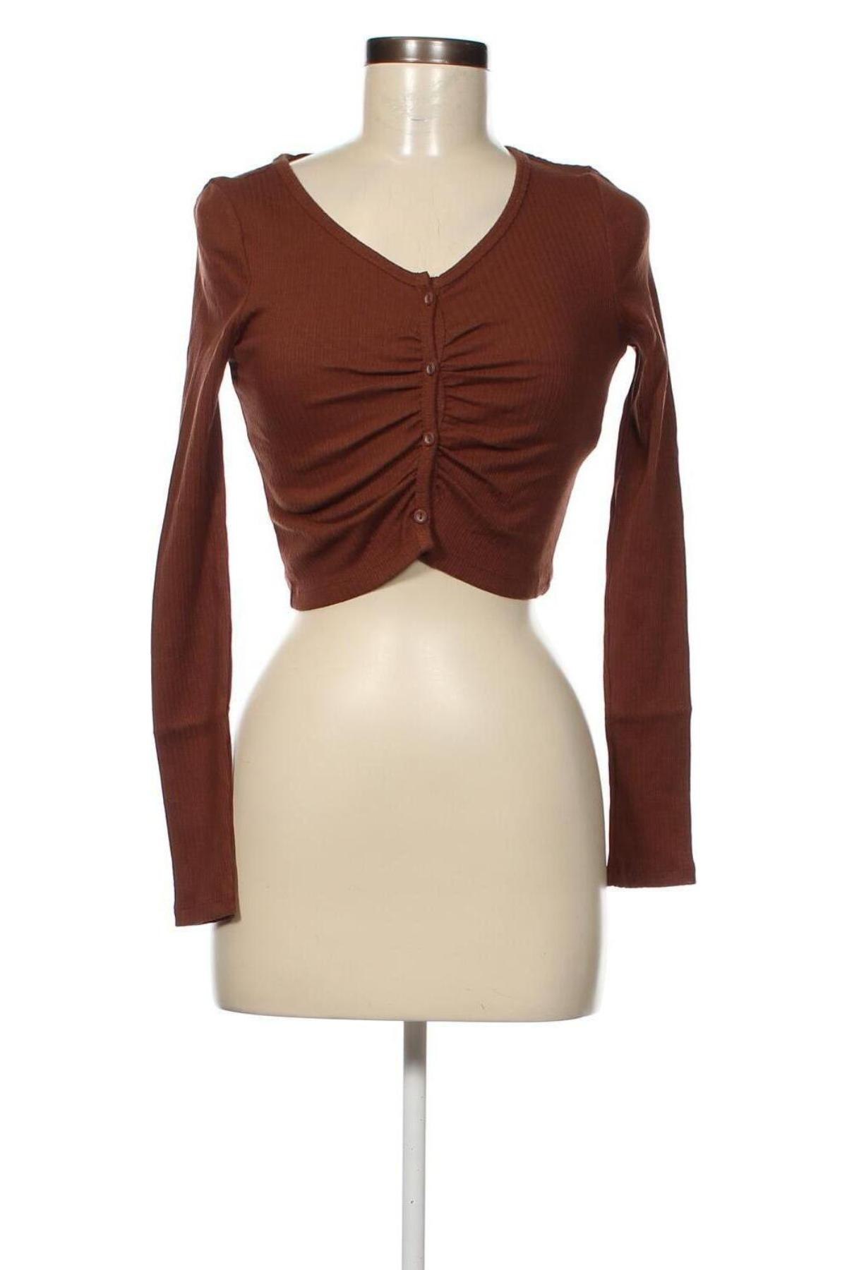 Дамска блуза Jennyfer, Размер L, Цвят Кафяв, Цена 9,30 лв.