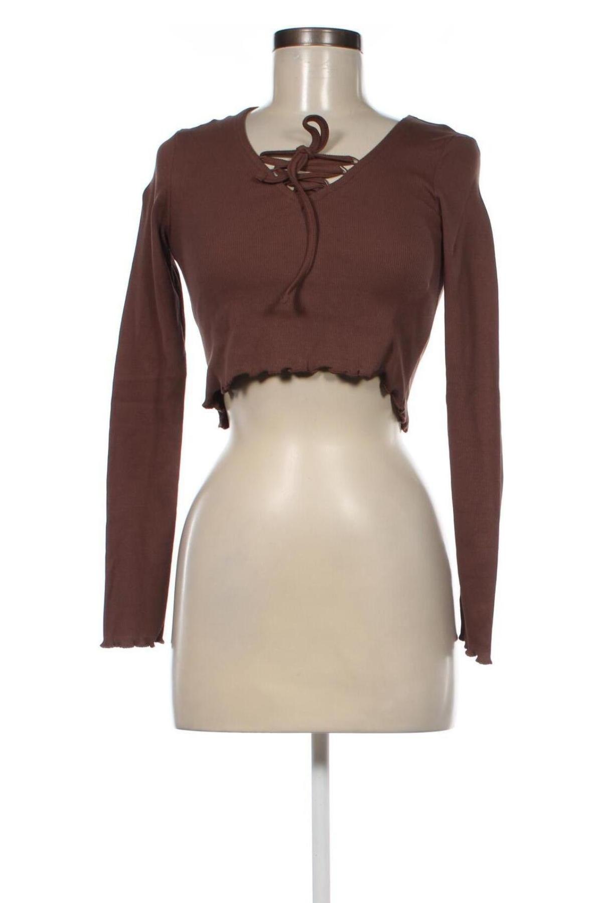 Дамска блуза Jennyfer, Размер M, Цвят Кафяв, Цена 7,75 лв.
