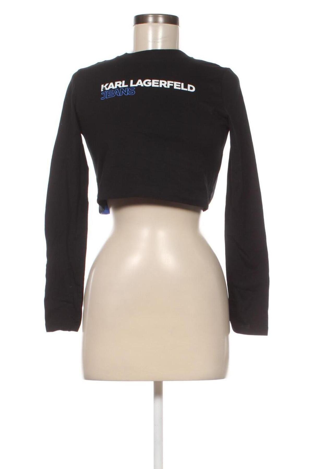 Дамска блуза Karl Lagerfeld, Размер XS, Цвят Черен, Цена 211,00 лв.