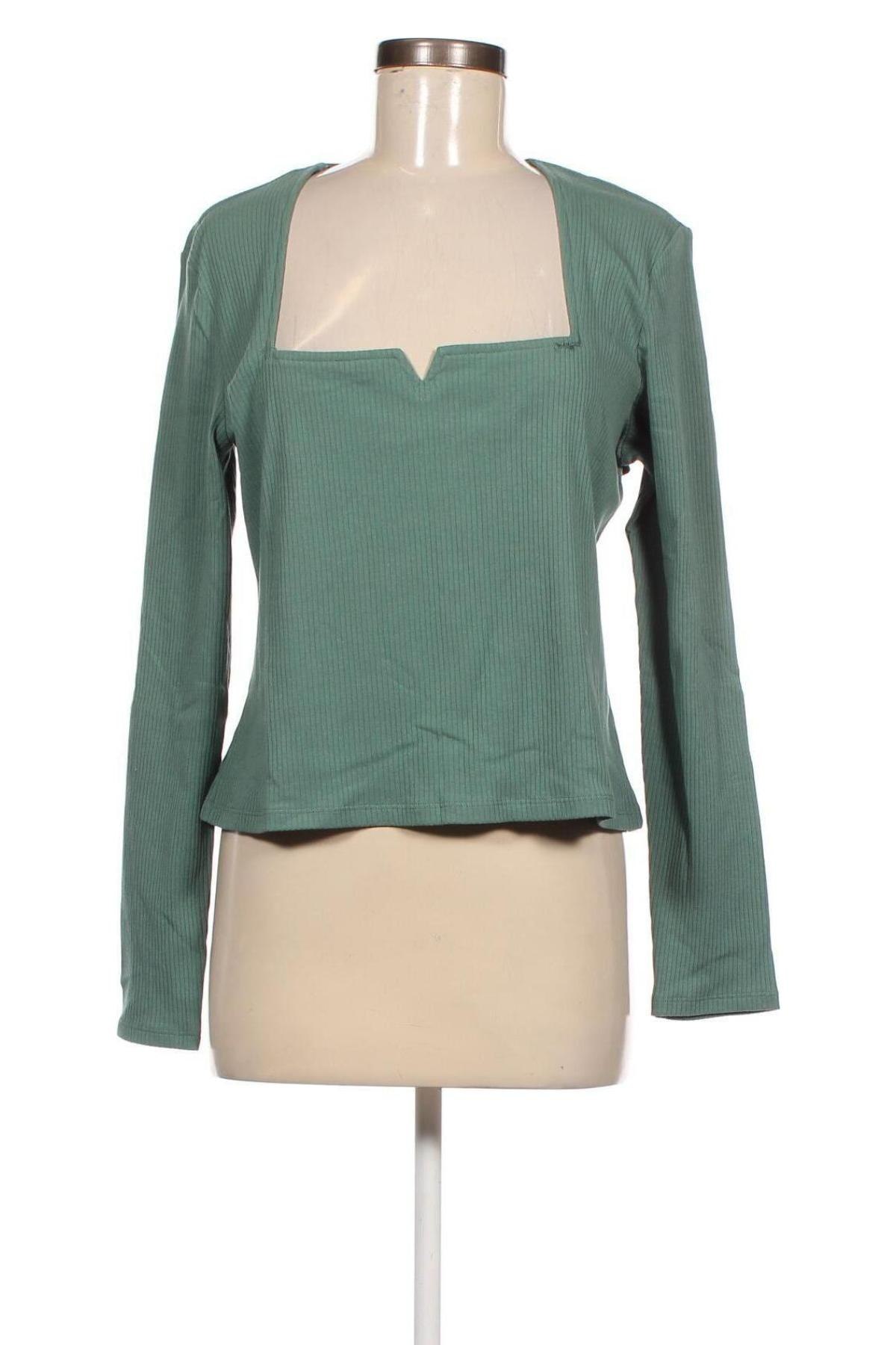Γυναικεία μπλούζα Monki, Μέγεθος XL, Χρώμα Πράσινο, Τιμή 6,16 €