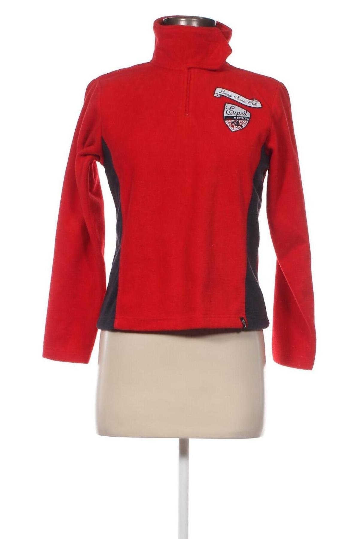 Γυναικεία μπλούζα fleece Esprit Sports, Μέγεθος L, Χρώμα Κόκκινο, Τιμή 3,86 €